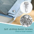 100PCS Stainless Steel Self Drilling Screw with 1/4" Magnetic Hex Driver for Gutter Guard Installation...