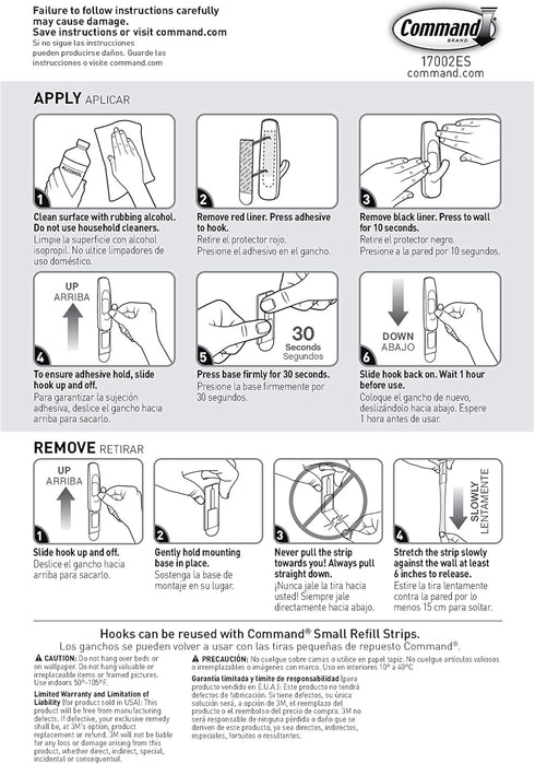 Command Small Utility Hooks, 2-Hook, 6-Pack, Organize Damage-Free...