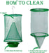 Ranch Fly Trap (4 Pack) with Adjustable Hanging Wire (2pcs) and Bait Tray | Indoor or Outdoor Fly Traps Hanging Cages for Farms, Park or Restauran...