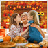Fall Thanksgiving Decoration Thanksgiving Fireplace Backdrop Autumn Harvest Pumpkin Background Thanksgiving Day Maple Leaf Sunflower Banner For Th...