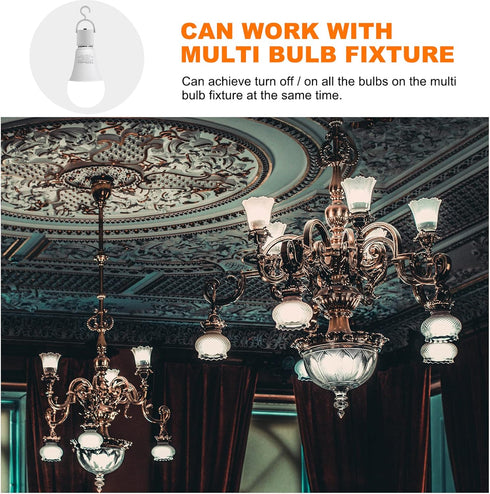 Rechargeable Light Bulbs, Multi-Function Battery Powered Light Bulb for Power Outage, 2000mAh Emergency Battery Light Bulb 500 Lumens 5W 40W Equiv...