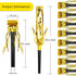 Skylety 18 Pcs Party Blower Noisemakers Party Squawkers Blowouts Whistles Fringed Noise Maker Gold Musical Blowouts for Halloween Christmas New Ye...