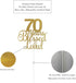 ALPHA K 70th Birthday/Anniversary Cake Topper – 70 Years Blessed & Loved Cake Topper with Gold Glitter...