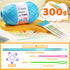 Fadoub Yarn for Crocheting,300G Blue Yarn,Easy Peasy yarn,Cotton Crochet Knitting Yarn for Beginners with Easy-to-See Stitches, Soft Yarn for Begi...