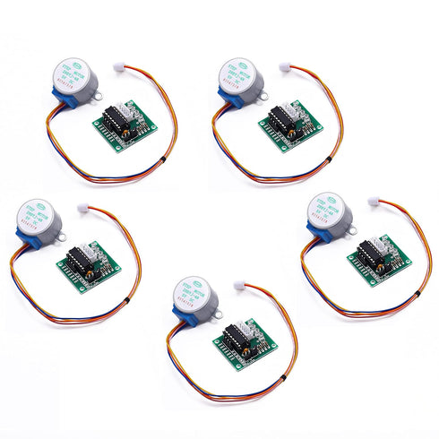 Teyleten Robot 5pcs ULN2003 28BYJ 48 5V 4-Phase Stepper Motor with 5V Stepper Drive Board for Arduino PI PIC Raspberry Pi...