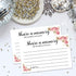 Giftideaworkshop 50 Floral Share A Memory Cards for Celebration of Life Birthday Anniversary Memorial Funeral Graduation Bridal Shower Game, Guest...