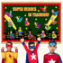 Super Themed Hero Bulletin Board Decoration Set DIY Photo Crafts Hero Themed Bulletin Board Borders Super Themed Hero Paper Cutouts Super Themed H...