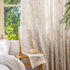 FMFUNCTEX Linen Semi Sheer Curtains for Bedroom, Yellow White Curtains 45 Inches Long for Living Room, Grey Tree Branch Print Curtain Light Filter...