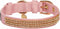 Blueberry Pet Sparkling Rhinestone Adjustable Dog Collar with Metal Buckle, Baby Pink, Neck 9-12.5", for Small Breed...