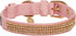 Blueberry Pet Sparkling Rhinestone Adjustable Dog Collar with Metal Buckle, Baby Pink, Neck 9-12.5", for Small Breed...