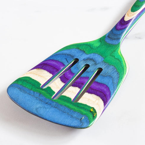 Totally Bamboo Baltique Mumbai Collection 12-1/2" Wooden Slotted Spatula, Safe for Nonstick...