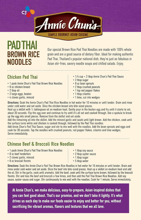 Annie Chun's Padthai Brown Rice Noodle, 8 Oz...
