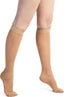 EvoNation Women’s Knee-High Graduated Compression Socks, 15-20 mmHg – Moderate Pressure Sheer Socks, Support Stockings Hose, Nude, Small...