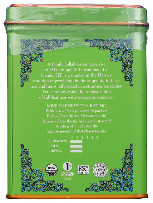 Harney Sons Organic Supreme Green, HT Tin 20 Sachets 1.4 oz 40 g...