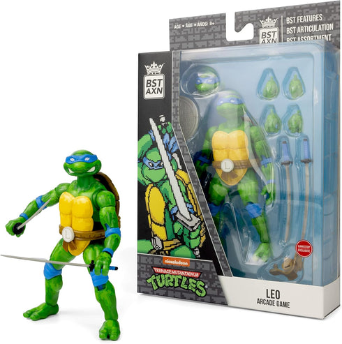 The Loyal Subjects Teenage Mutant Ninja Turtles BST AXN Action Figure NES 8-Bit Leonardo Exclusive 13 cm, BATMNTLEOBW04, Multicoloured...