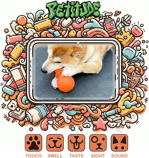 Fat Pear Indestructible Dog Chew Toy - Teething Peanut Butter Rubber Toy for Large, Medium, and Small Dogs - Interactive Puzzle Treat Dispensing T...