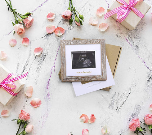 IHEIPYE Baby Love at First Sight Sonogram Keepsake Frame - Ultrasound Picture Frame - Pregnancy Announcement Frame for Expecting Parents, Gender R...