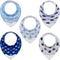 Giftty Baby Teething Bibs, Bandana Bibs with Teether, Teething Toy, BPA-Free Silicone Teether Cotton Drool Bib with Adjustable Snap for Baby Boys ...