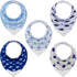 Giftty Baby Teething Bibs, Bandana Bibs with Teether, Teething Toy, BPA-Free Silicone Teether Cotton Drool Bib with Adjustable Snap for Baby Boys ...