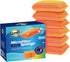 Commercial Miracle Microfiber Kitchen Sponge by Scrub-It - Large - Non-Scratch Heavy Duty Dishwashing Cleaning sponges- Machine Washable- (Orange,...
