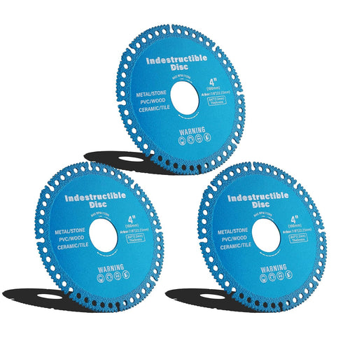 Indestructible Disc for Angle Grinder 4 Inch with 7/8'' Arbor Hole, Cut Off Wheel for Ceramic/Tile/Metal/Wood/Stone 3pcs...