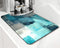 Coffee Bar Mat Accessories for Countertop Turquoise Abstract Art Absorbent Hide Stain Rubber Backed Dish Drying Mats for Kitchen Counter Draining ...