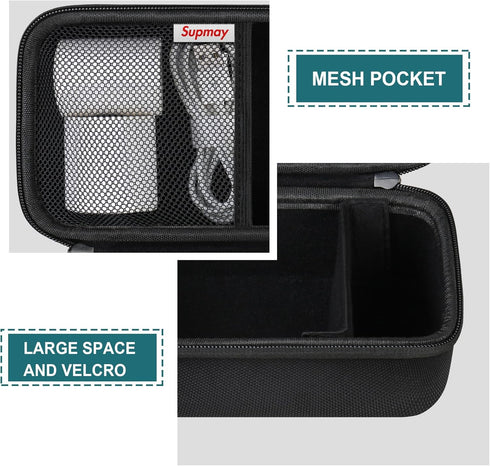 Hard Carrying Case for SUPVAN T50M Pro Bluetooth Label Maker Machine, Inkless Labeler Storage Travel Holder fit Label Tape, Charging Cable, User M...
