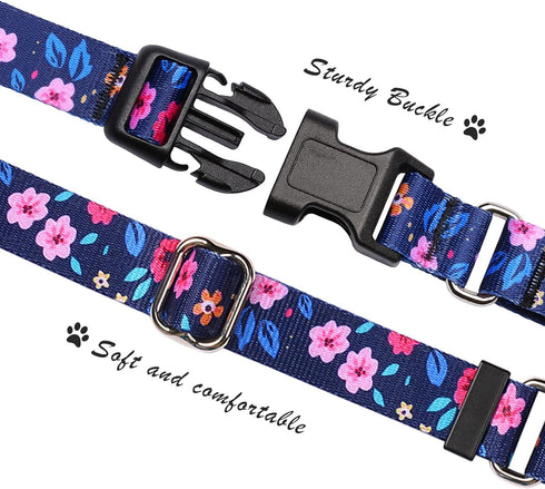 Martingale Collar for Dogs, Adjustable Soft Nylon Dog Collars with Special Design Cute Patterns for Small Medium Large Dog...