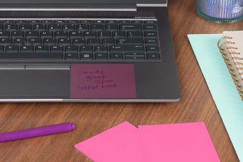 Post-it Colored Transparent Sticky Notes, 3x3 in, 8 Pads/Pack, 36 Sheets/Pad, Sticks Securely and Removes Cleanly...