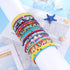 Ubjuliwa 36Pcs Handmade Beaded Anklets Bracelets for Women Boho Elastic Multilayered Colorful Beads Stretch Anklets Set Beach Jewelry Gifts...