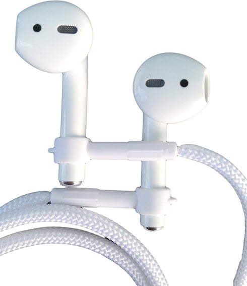 Cord - Soft 22 Inches Leash or Necklace That Holds Around Your Neck, Compatible with Many Wireless Buds, White......