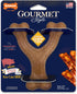 Nylabone Gourmet Style Strong Chew Wishbone Dog Chew Toy, Bacon Flavor, Small/Regular (1 Count)...