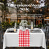 Red Gingham 6 Pack Checkered Premium Disposable Plastic Table Runner 14 x 108 Inch. Table Runner for Dinner Parties & Events by Grandipity...