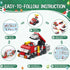 Easter Basket Stuffers, Fire Rescue Vehicles Building Block with 6 Characters,6 in 1 Car Building Kit Easter Eggs Easter Baskets for Kids...