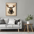 Posterizer 1 pcs- moose with a green jacket on-Abstract & Modern Art-Art for Animal Lovers- Gift for Men Women Teens-decor for Bedroom, Office, L...