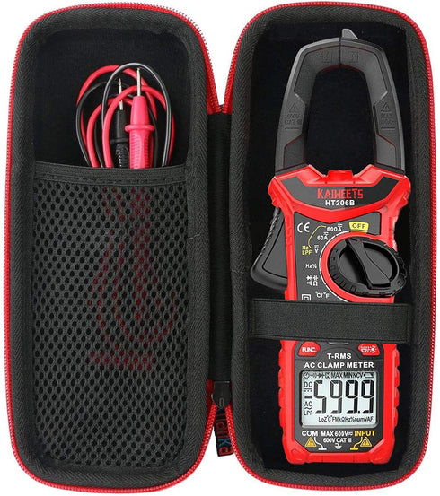 khanka Hard Travel Case Replacement for KAIWEETS HT206b / HT206d 600A Digital Clamp Meter T-RMS 6000 Counts, Auto-Ranging Multimeters AC/DC Curren...
