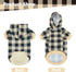 KOOLTAIL Plaid Dog Hoodie Pet Clothes Sweater with Hat and Pocket for Small Medium Large Size Dogs, Soft Winter Warm Dog Cold Weather Coat, Fleece...