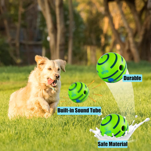 Wobble Giggle Ball for Dogs, Wiggle Ball Dog Toy, Interactive Dog Toys for Small/Medium/Large Dogs, Fun Giggle Sounds When Rolled or Shaken Perfec...