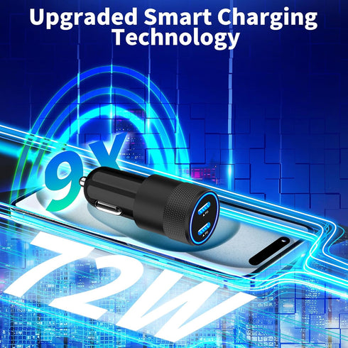 USB-C Car Charger Adapter, KYOHAYA 3Pack 72W Dual PD Power Cigarette Lighter Type-C Car Charger Fast Charging for iPhone 15/15 Pro/15 Pro Max/14/1...