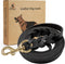 FAIRWIN Leather Dog Leash 6 Foot - Braided Best Military Grade Heavy Duty Dog Leash for Large Medium Small Dogs Training and Walking (Black, S:1/2...