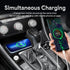 Compatible with Volkswagen Jetta Sprint 2019 2020 2021 2022 2023 Wireless Charger Pad Silicone Dual Charging Ports 15W Adapter for Smartphone Phon...