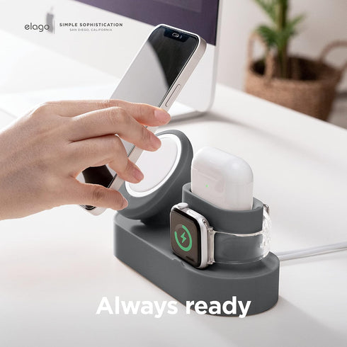 elago MS Charging Station 2 - Compatible with iPhone 15, iPhone 14, MagSafe Charger, iPhone 13, iPhone 12 AirPods Pro 2, AirPods Pro, and All Appl...