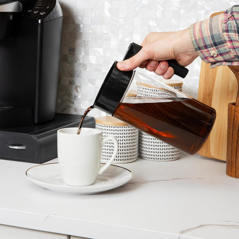 Cold Brew Coffee Maker, Heat-Resistant Handle, 1.3 Liter, Plastic, Clear...
