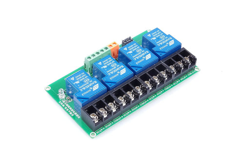 4-Channel DC 24V Relay Module High Low Level Triggering Optocoupler Isolation Load 30A DC 30V AC 250V for PLC Automation Control, Industrial Syste...