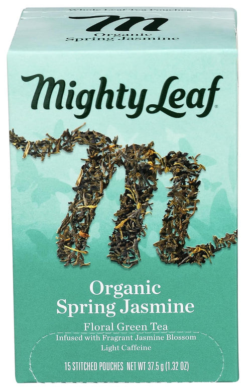 Mighty Leaf Tea Organic Spring Jasmine, Whole Leaf Pouches, 15 ct...