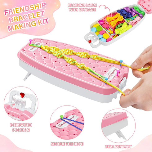 Dpai Friendship Bracelet Making Kit for Girls,DIY Arts and Crafts Toys,Jewelry String Maker Kit,The Best Birthday Gifts Ideas for Girls 6 7 8 9 10...