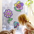 atydkug Window Gem Art Diamond Kits Painting for Kids - Fun Arts & Crafts 6 Sheets Flowers Gem Art Painting Kits by Numbers for Girl, Birthday Par...