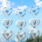 3PCS Heart Bird Scare Discs Set,Double-Sided Bird Reflectors,Highly Reflective Wind Spinners Bird Devices to Scare Birds Away from Yards Outdoor G...