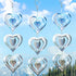 3PCS Heart Bird Scare Discs Set,Double-Sided Bird Reflectors,Highly Reflective Wind Spinners Bird Devices to Scare Birds Away from Yards Outdoor G...