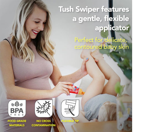 Eli & Ali Tush Swiper - Diaper Rash Cream & Butt Paste Applicator - Universal Fit for Most Diaper Creams | Mess-Free & Hygienic Alternative to Cre...